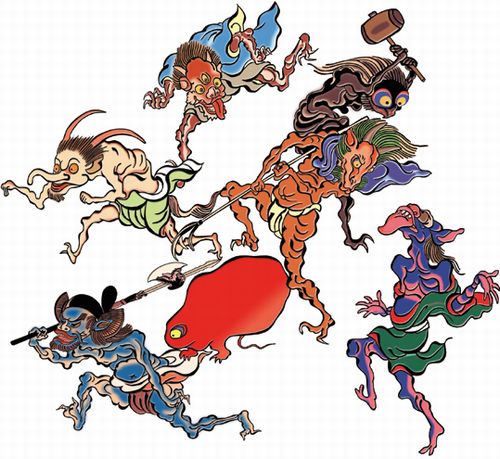 百鬼夜行絵巻＆羽根オリジナルトートバッグ！ | リメイクファクトリー